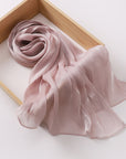 Breathable Cool Island Satin Smooth Silk Scarf