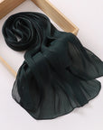 Breathable Cool Island Satin Smooth Silk Scarf