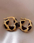 Hoop Earrings Female Enamel Lava Ear Ring