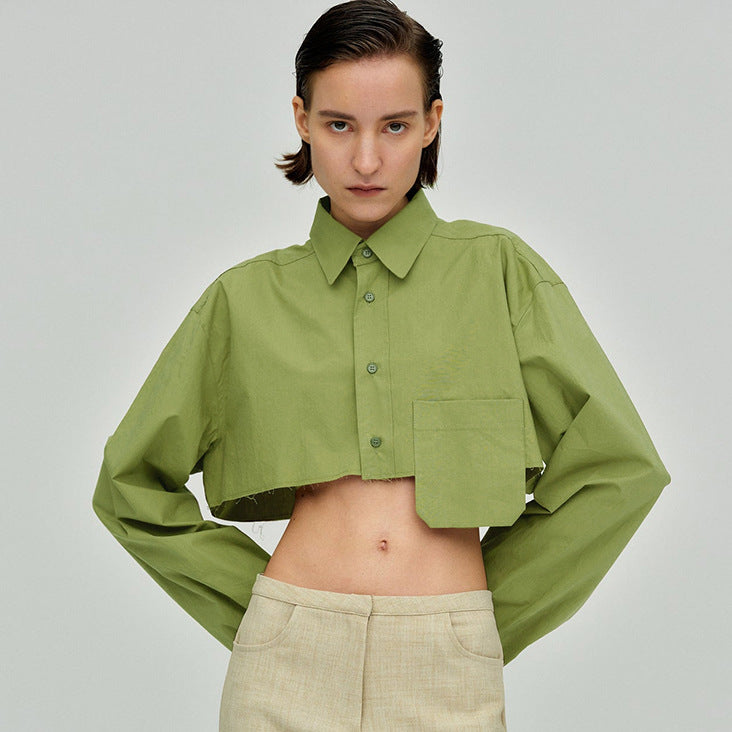 Irregular Stitching Women's Shirt