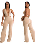 Women's Casual Versatile Solid Color Camisole Jumpsuit