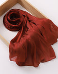 Breathable Cool Island Satin Smooth Silk Scarf