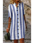 Women's Pattern Cotton And Linen Dress