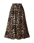 European Station Leopard Print Casual Skirt