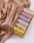 Breathable Cool Island Satin Smooth Silk Scarf