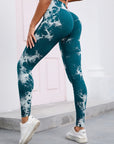 Tie-dye Peach Hip Yoga Pants Plus Size Seamless Hip-lifting Trousers