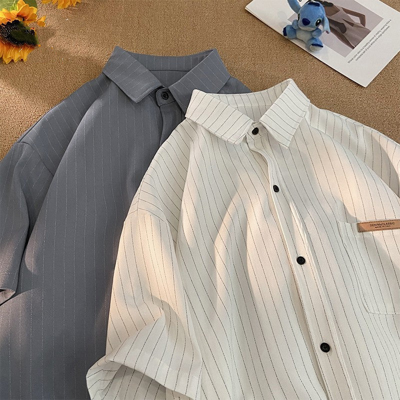 High-grade Striped Shirt Casual Loose Thin Shirt