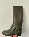 Below The Knee Buckle Knight Boots Waterproof