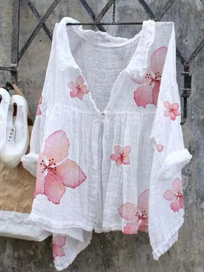 Fashion Women's Shirt Landscape Printing