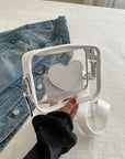 Trendy Transparent Women's Love Messenger Bag