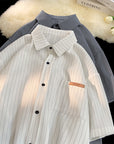 High-grade Striped Shirt Casual Loose Thin Shirt