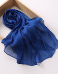 Breathable Cool Island Satin Smooth Silk Scarf