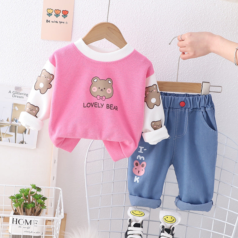 Boys And Girls Sweater Long Sleeve Suit