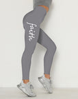 Waist Letter Printed Leggings Hip Lifting Stretch