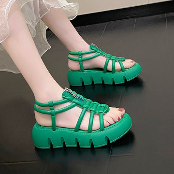 Women's Fashion Casual Mid Heel Platform Sandals