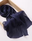 Breathable Cool Island Satin Smooth Silk Scarf