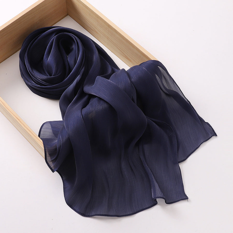 Breathable Cool Island Satin Smooth Silk Scarf