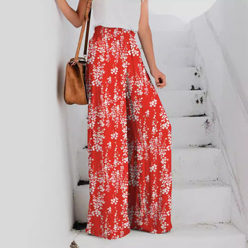 Women's Fashion Casual Printing Wide-leg Pants