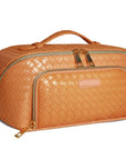 Woven PU Cosmetic Portable Portable Toiletry Bag