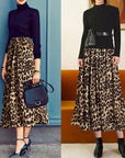 European Station Leopard Print Casual Skirt