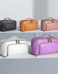 Woven PU Cosmetic Portable Portable Toiletry Bag