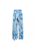 Fashion Temperament Printed Waist-controlled Lace-up Straight Pants