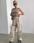 Summer Casual Wide-leg Straight Pants Women's