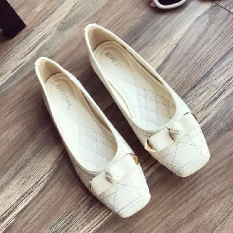 Women's Square Head Plus Size Flat Shoes