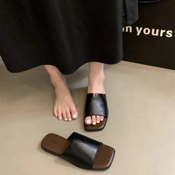 Stylish Minimalist Single-strap Sliding Sandals