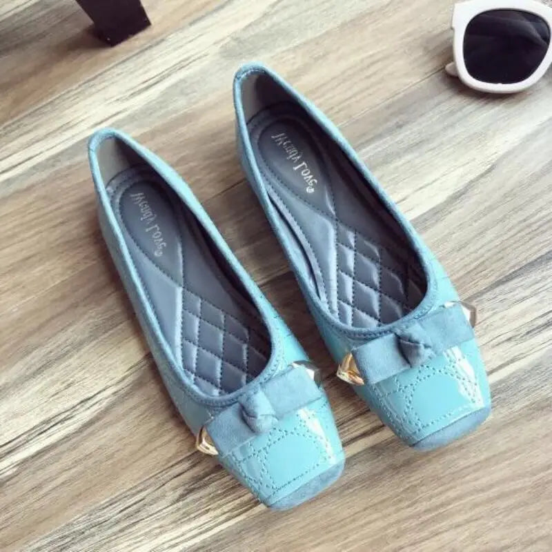 Women's Square Head Plus Size Flat Shoes