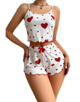 Women's Short Tank Tops And Shorts Pajamas Set