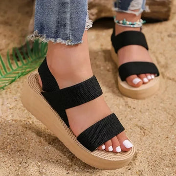 Fashion trend anti-slip wear-resistant soft soled high-heeled sandals