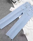 High-waisted Slimming Straight-leg Jeans