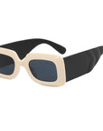 Black Vintage Rectangle Luxury Women's Sunglasses