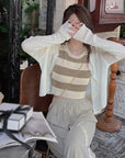 Round Neck Striped Tank Top