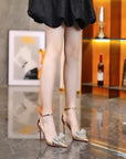 Transparent  Pumps Rhinestone Butterfl-knot Wedding Shoes