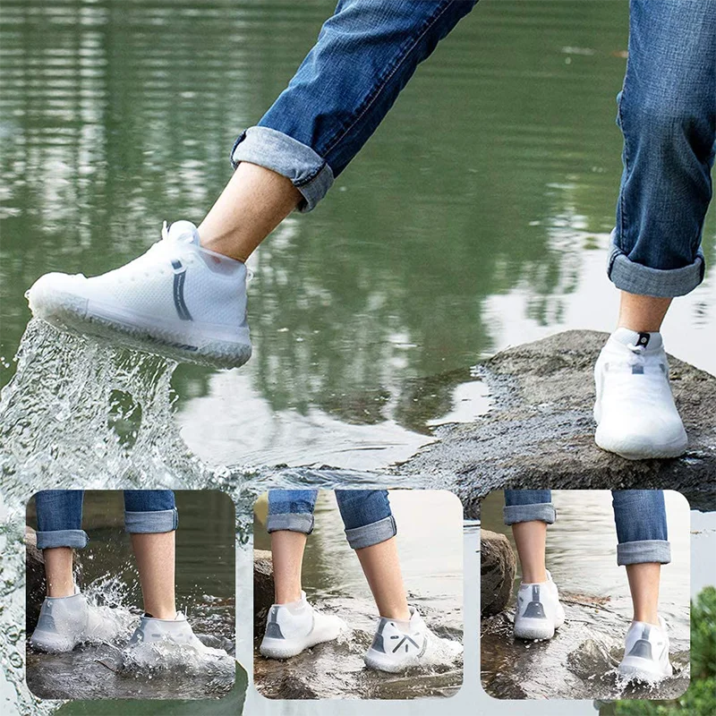 1 Pair Unisex Rain Boots for Outdoor Rainy Day Reusable Shoe Cover