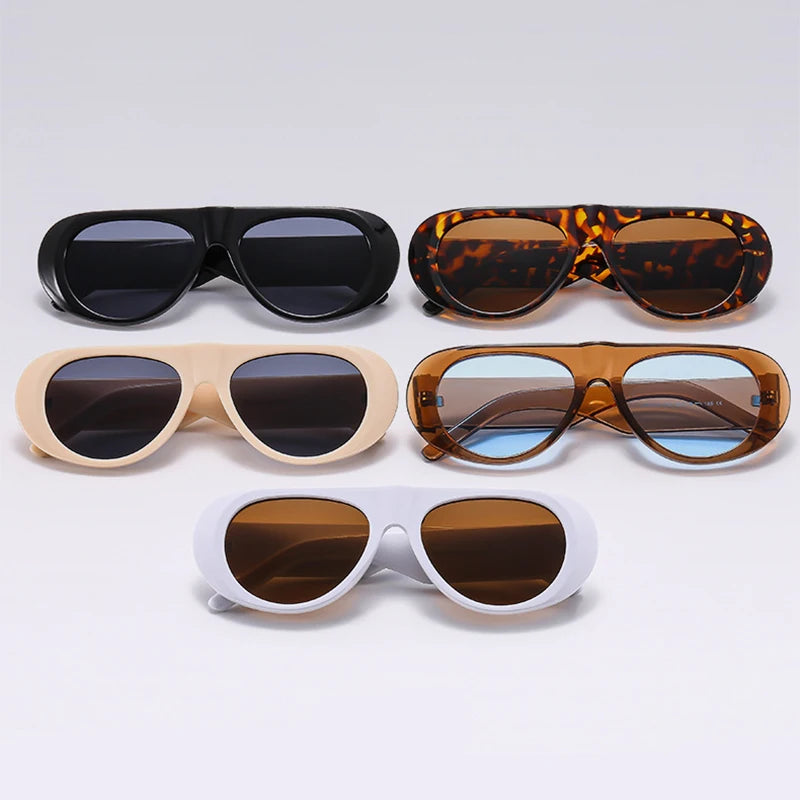 Retro Irregular Big Frame Women Sunglasses