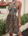 Bohemian Floral Print Backless Hot Lady Dress