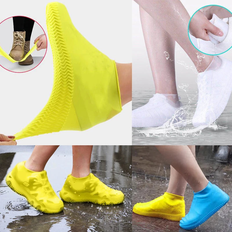 1 Pair Unisex Rain Boots for Outdoor Rainy Day Reusable Shoe Cover