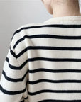 Striped knitted cardigan