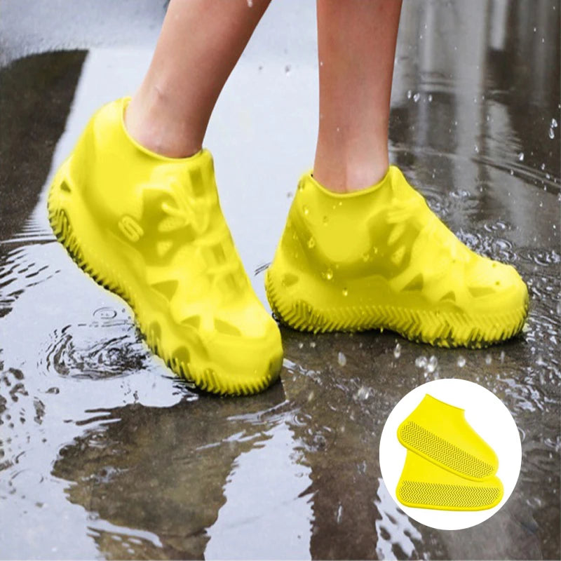 1 Pair Unisex Rain Boots for Outdoor Rainy Day Reusable Shoe Cover