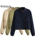 Fashion Solid Bomber Jackets