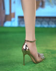 Transparent  Pumps Rhinestone Butterfl-knot Wedding Shoes