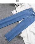 High-waisted Slimming Straight-leg Jeans