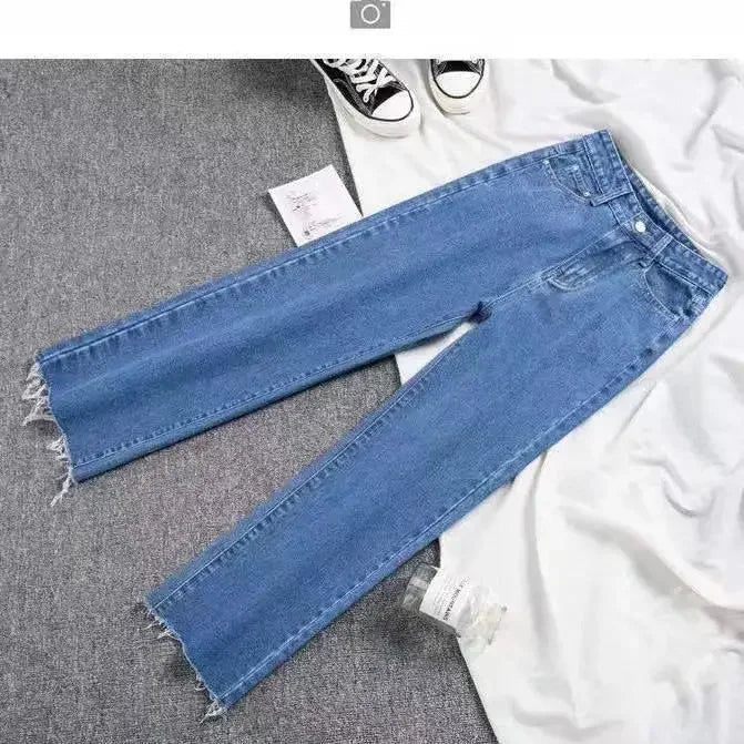 High-waisted Slimming Straight-leg Jeans