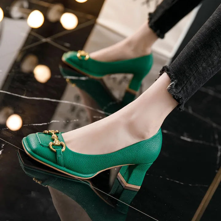 Women's Square Head Pumps Shoes