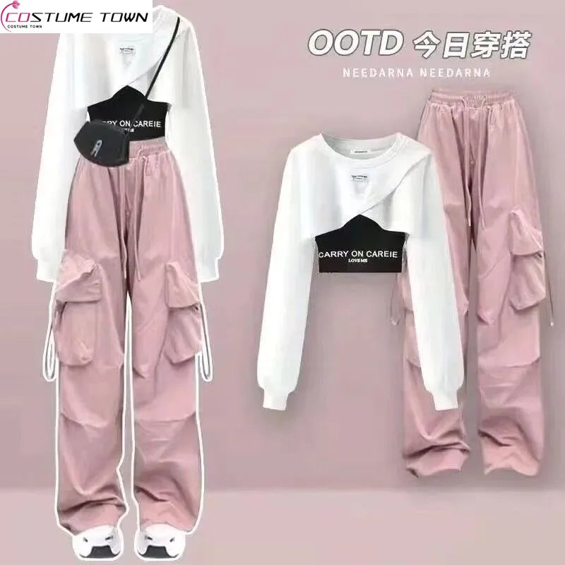 Spring and Autumn  Loose Pants Set