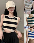 Round Neck Striped Tank Top