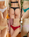 5Pcs Women Cotton Waffle Style G-string Panties